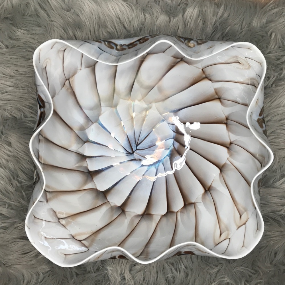 RARE Murano Glass Shell Bowl Handmade in Italy